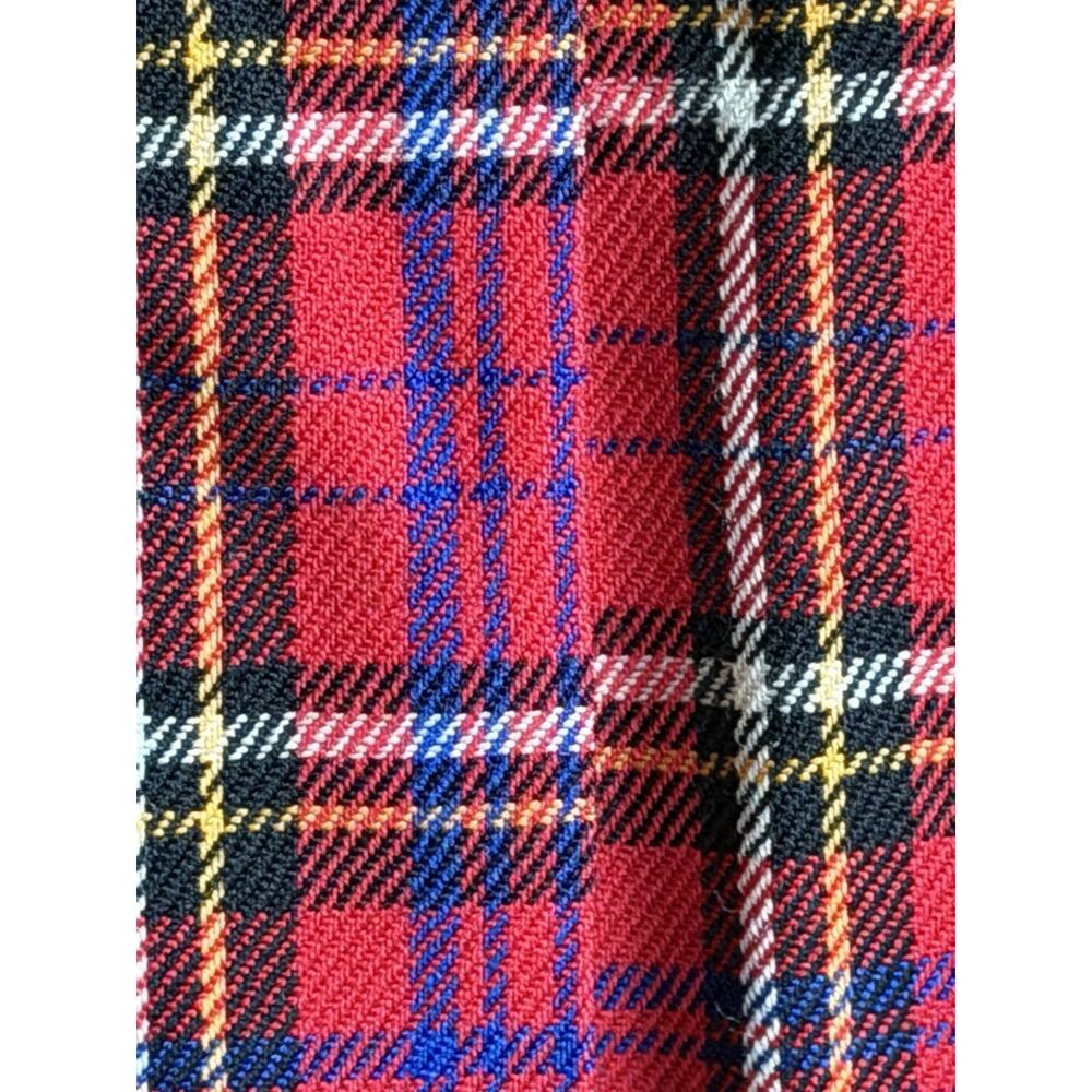 Pendleton Classic Skirt 14 Red Tartan Plaid Pleated Midi Virgin Wool USA - Picture 5 of 9